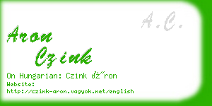 aron czink business card